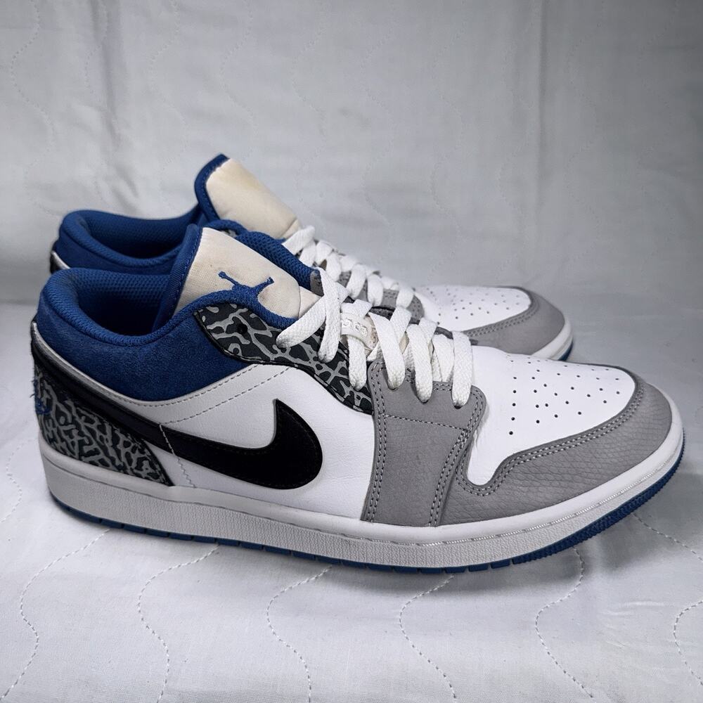 Jordan Air Jordan 1 Low Shoes Mens Size 10 White Blue Elephant DM1199-140 - Picture 2 of 12
